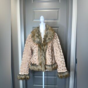 Mitso 90s Penny Lane Leather And Faux Fur Jacket